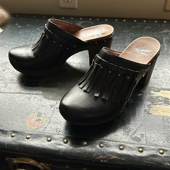 Dansko Deni Fringed Clogs - Picture 6 of 8